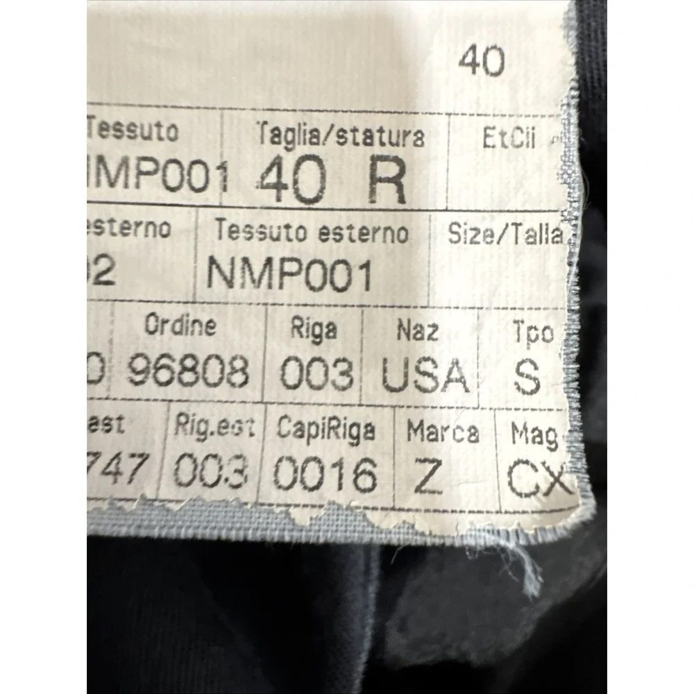 Ermenegildo Zegna 40R Dark Gray 100% Wool 75L102 Pleated Mens Dress‎ Pants